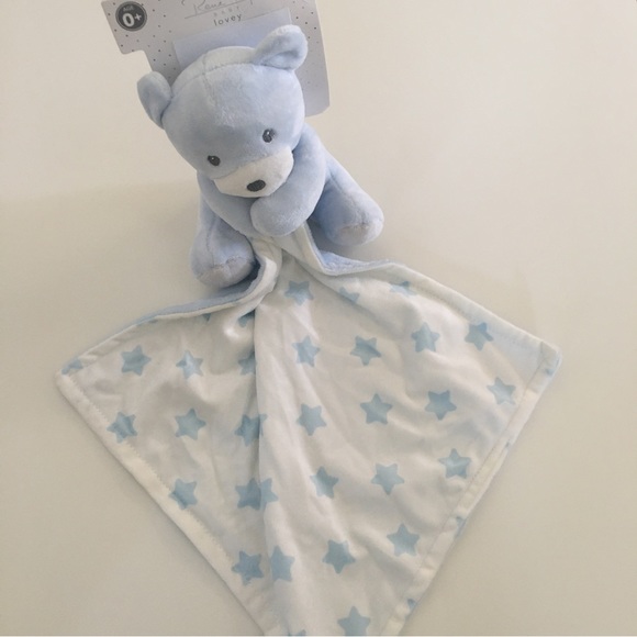 NEW Lovey Security Blanket Soft Baby Toy Little Blue Bear Gift 6M+ | Rene Rofe - Picture 3 of 11